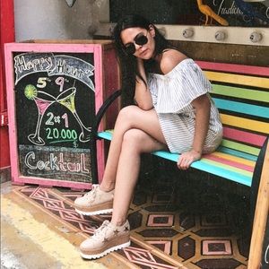 Steve Madden Nude Multi Star Sneaker